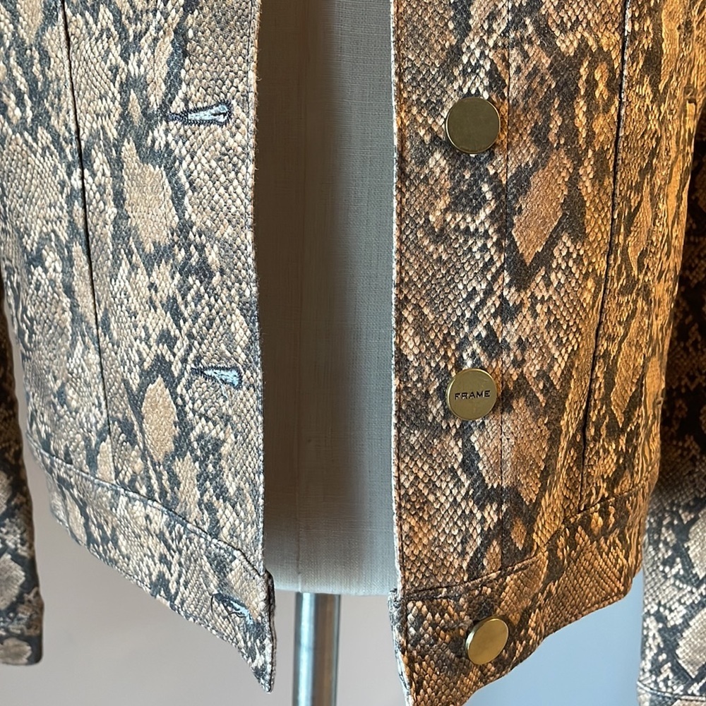 Frame Le Vintage Jacket Coated Python Bomber / Mo… - image 6